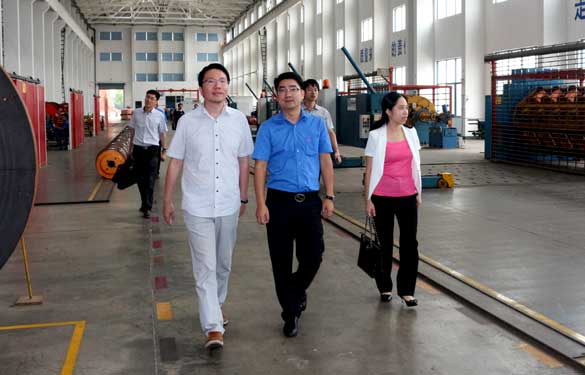 9月10日，，，，，，溧阳市副市长陈安一行来亚美AM8AG电缆调研