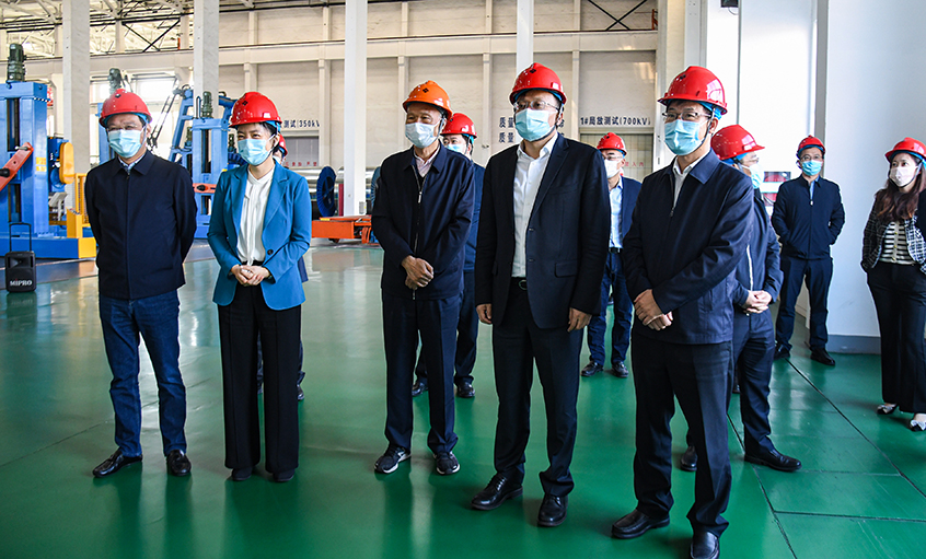 江苏省副省长胡广杰一行来亚美AM8AG电缆调研