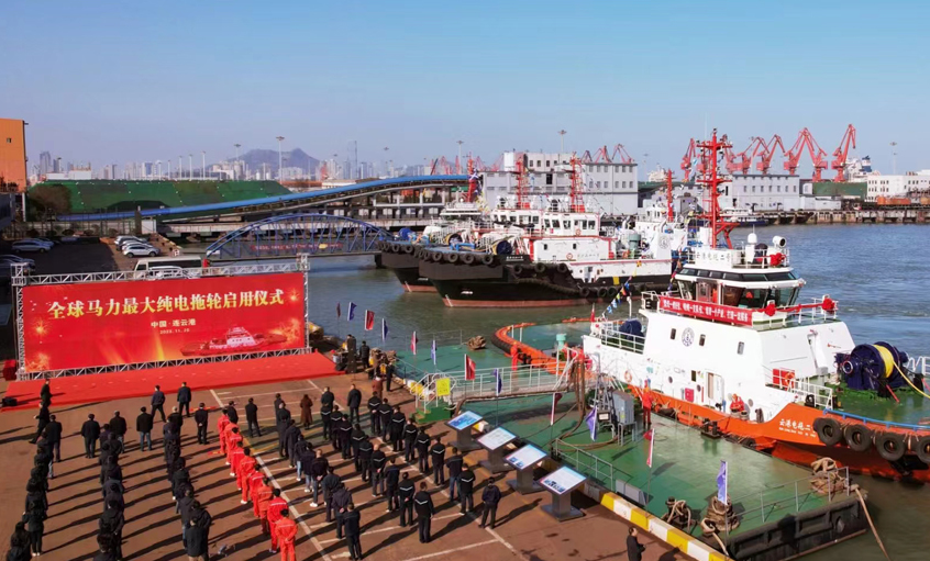 亚美AM8AG电缆助力全球马力最大纯电拖轮??——“云港电拖二号”